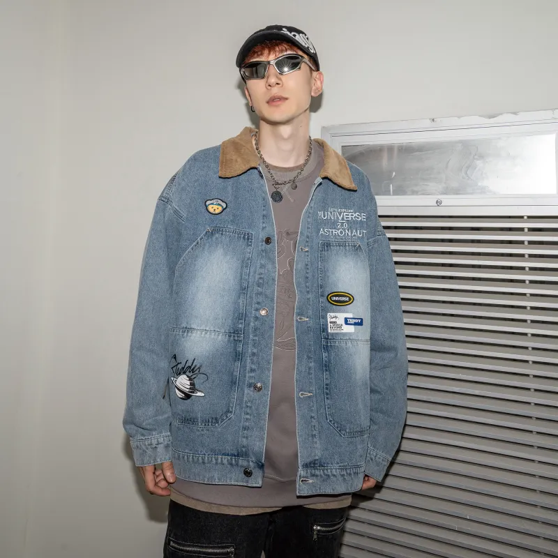 Teddy Bear Collection Denim Jackets Unisex-8