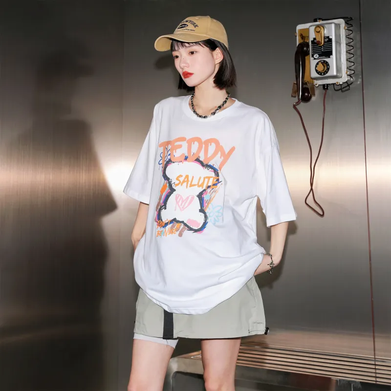 Teddy Bear Collection Contrast Graffiti Series T Shirt Unisex-10