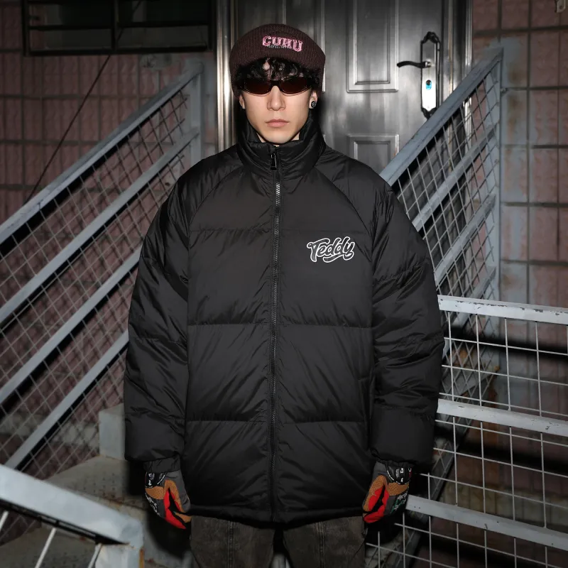 Teddy Bear Collection Down Jacket Unisex Black-2