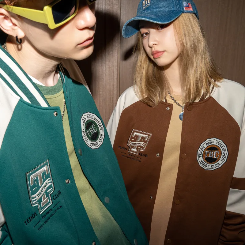 Teddy Bear Collection TEDDY College Series Baseball Jacket Coat Unisex-24