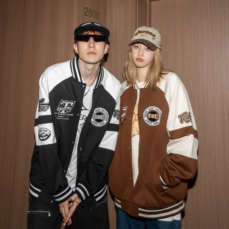 Teddy Bear Collection TEDDY College Series Baseball Jacket Coat Unisex-22