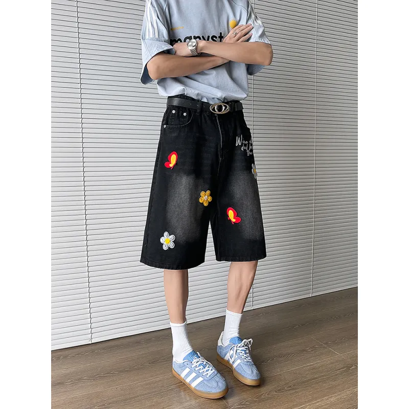 Teddy Bear Collection TBC DAISY Series Denim Shorts Unisex-4