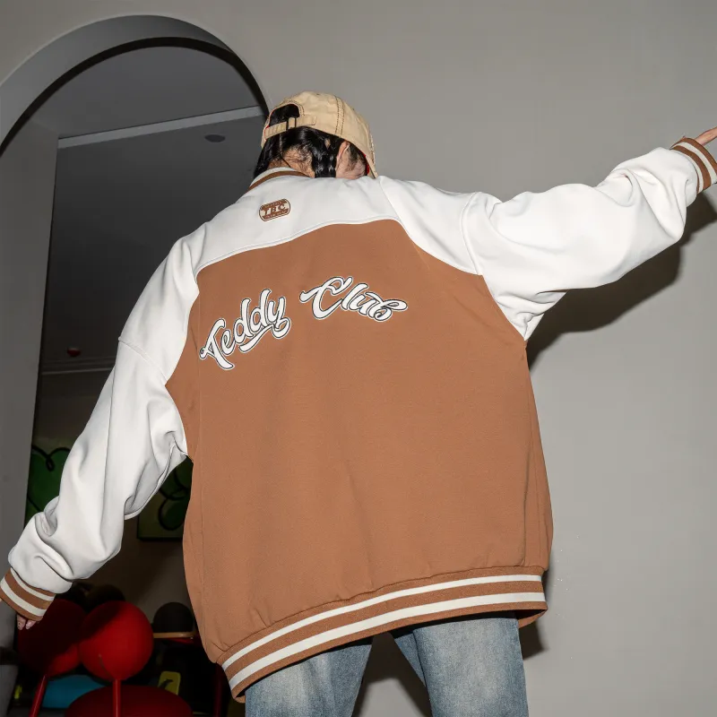 Teddy Bear Collection Baseball Jacket Coat Unisex-5