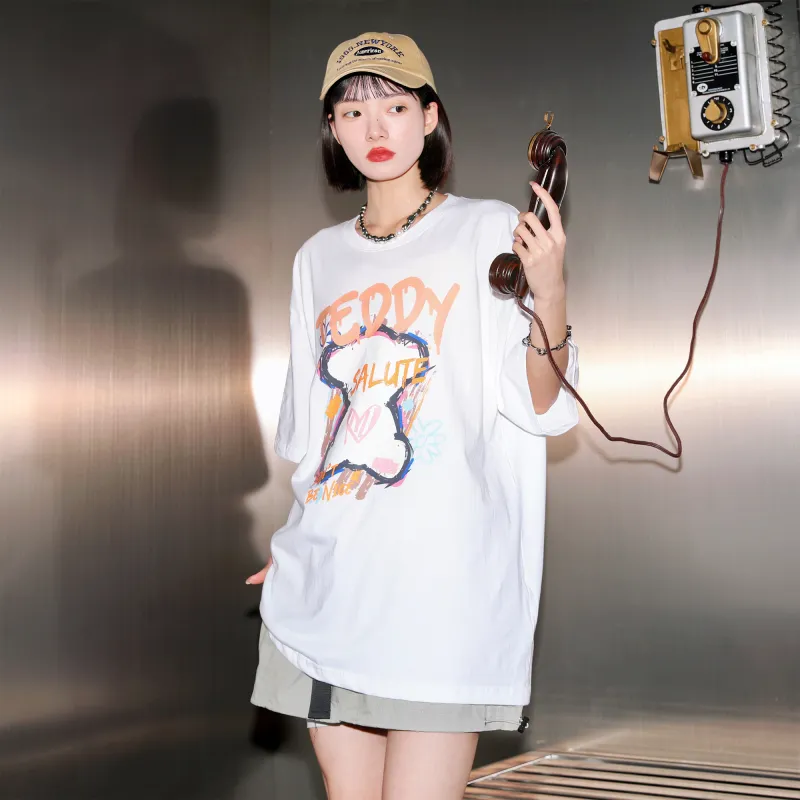 Teddy Bear Collection Contrast Graffiti Series T Shirt Unisex-11