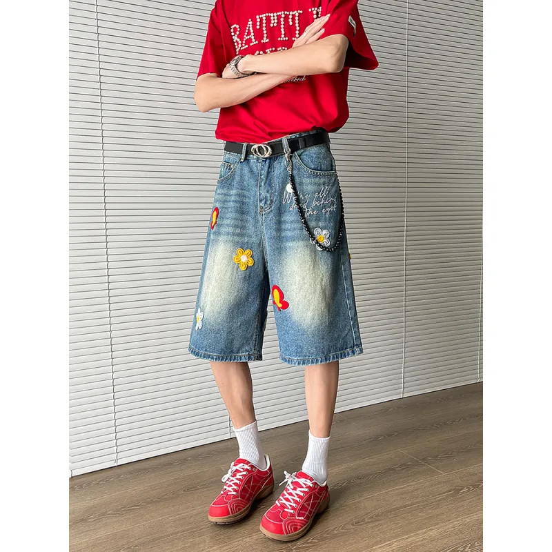 Teddy Bear Collection TBC DAISY Series Denim Shorts Unisex-11