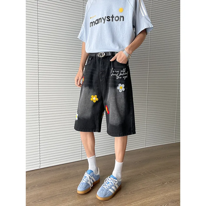 Teddy Bear Collection TBC DAISY Series Denim Shorts Unisex-2