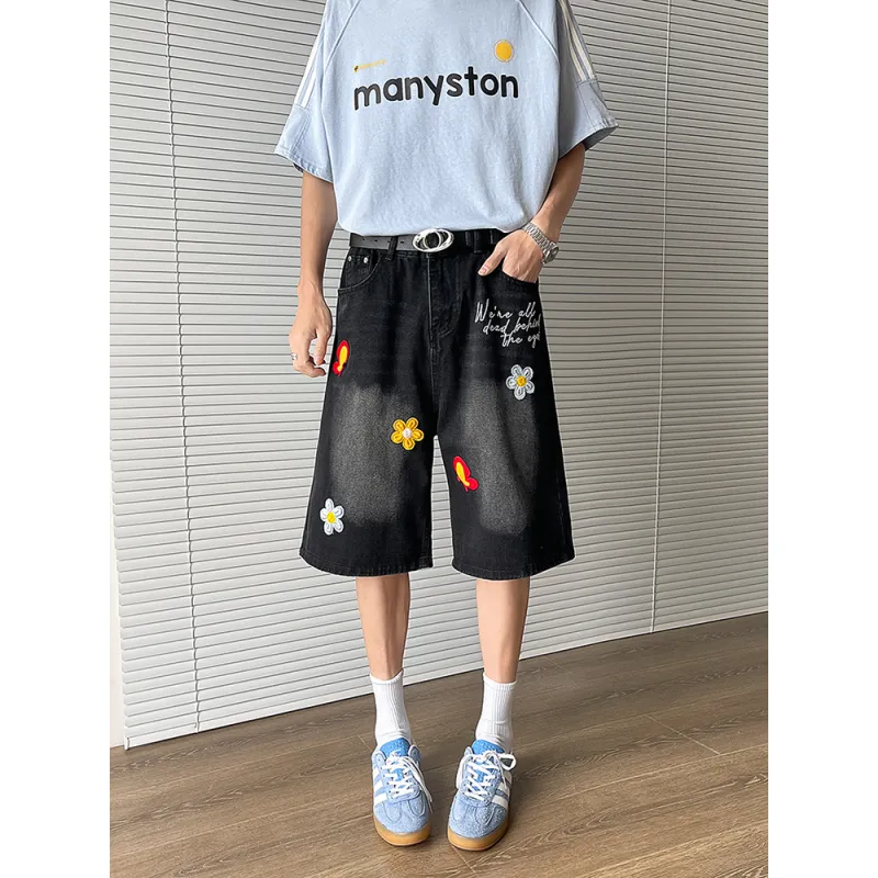Teddy Bear Collection TBC DAISY Series Denim Shorts Unisex-1