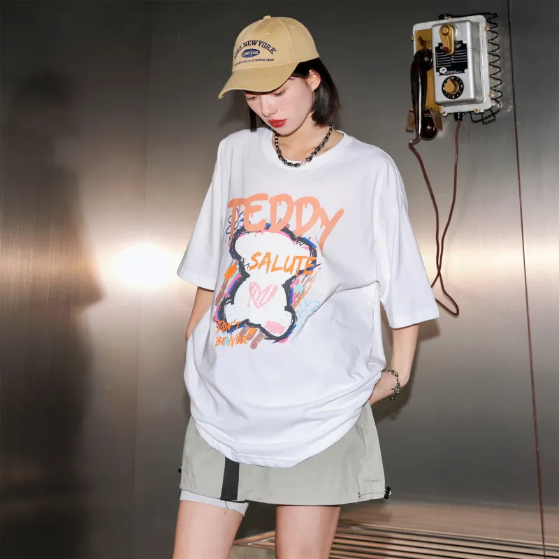 Teddy Bear Collection Contrast Graffiti Series T Shirt Unisex-14