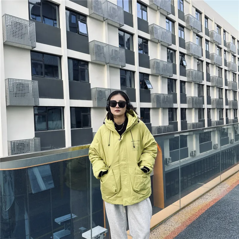 Gwola Puffer Jacket Unisex Neon Yellow-3