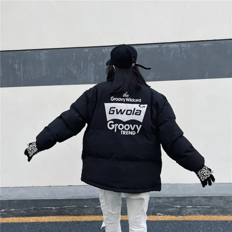 Gwola Puffer Jacket Unisex Black-5