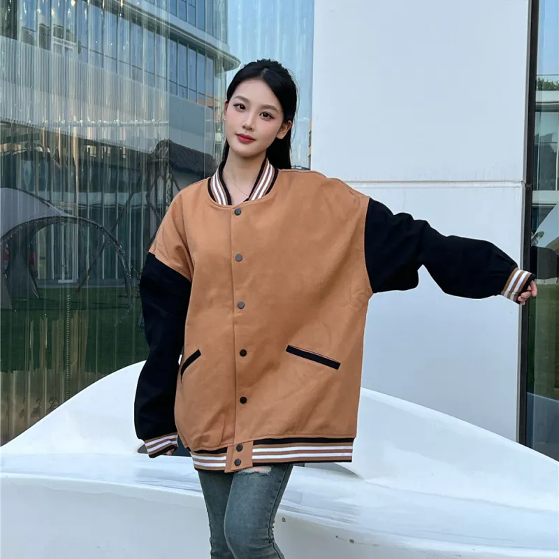 Gwola Baseball Jacket Unisex Khaki-5