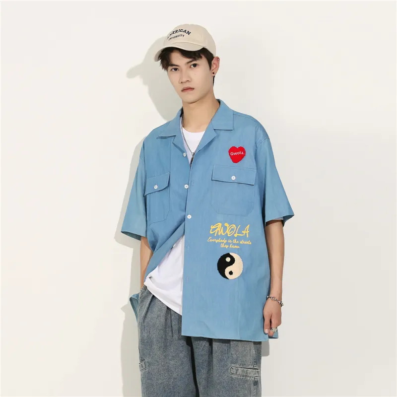 Gwola Shirts Unisex Light Blue-5