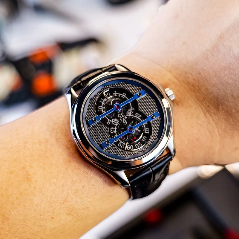 OBLVLO Automatic Mechanical Movement Watch Men's Watches Blue Dial-2