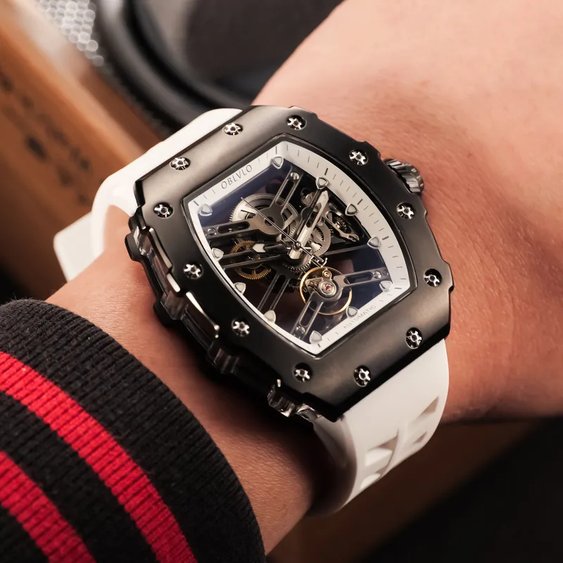 OBLVLO Mechanical Movement Watch Men's Watches Cut-Out Dial-14