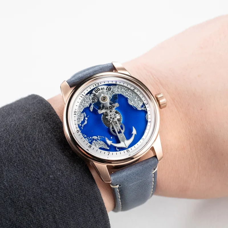 OBLVLO Automatic Mechanical Movement Watch Men's Watches Black Dial-6
