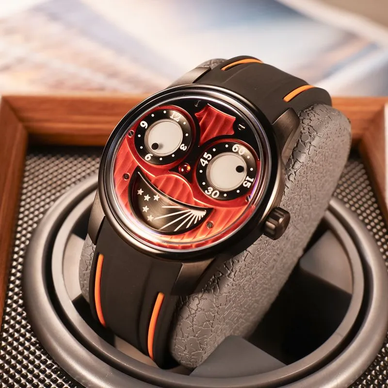 OBLVLO Automatic Mechanical Movement Men's Watches Black Dial-7