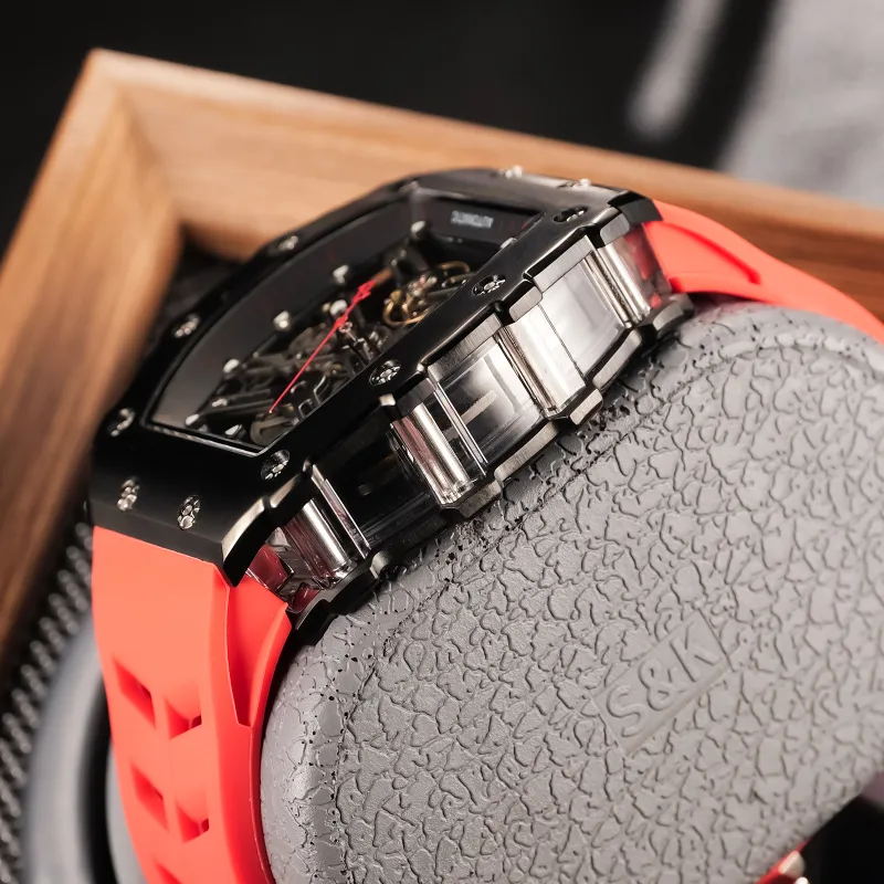OBLVLO Mechanical Movement Watch Men's Watches Cut-Out Dial-5