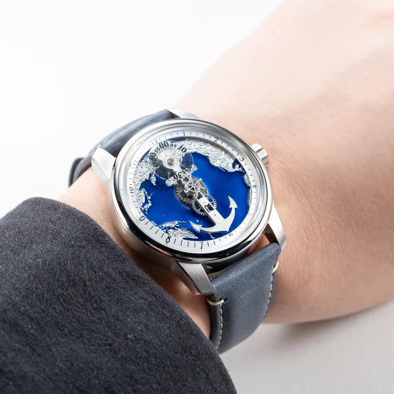 OBLVLO Automatic Mechanical Movement Watch Men's Watches Black Dial-4