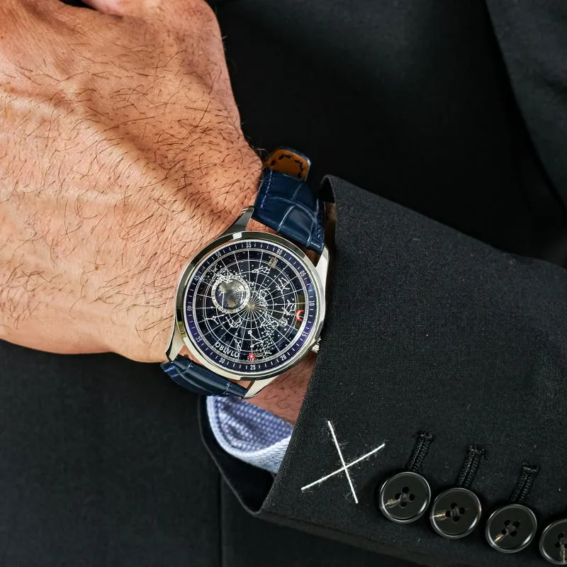 OBLVLO Automatic Mechanical Movement Watch Men's Watches Black Dial-4