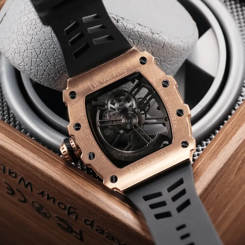 OBLVLO Mechanical Movement Watch Men's Watches Cut-Out Dial-22