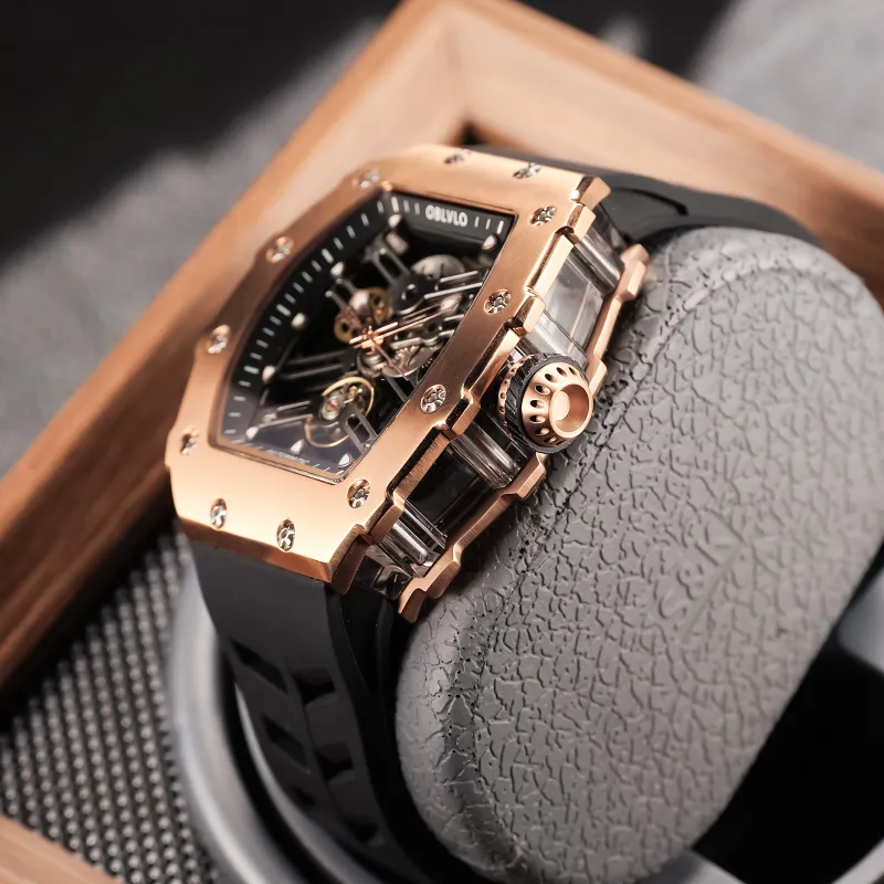 OBLVLO Mechanical Movement Watch Men's Watches Cut-Out Dial-19