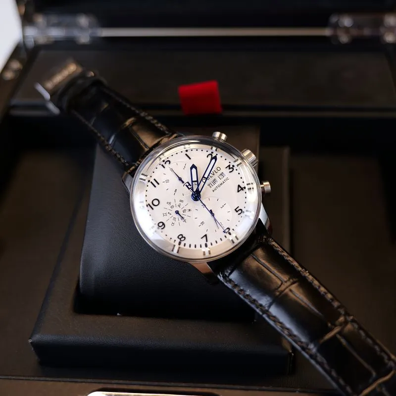 OBLVLO Automatic Mechanical Movement Watch Men's Watches White Dial-6