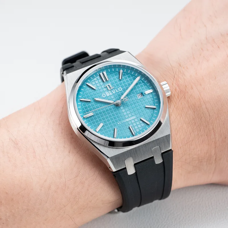 OBLVLO Mechanical Movement Watch Men's Watches Blue Dial-1