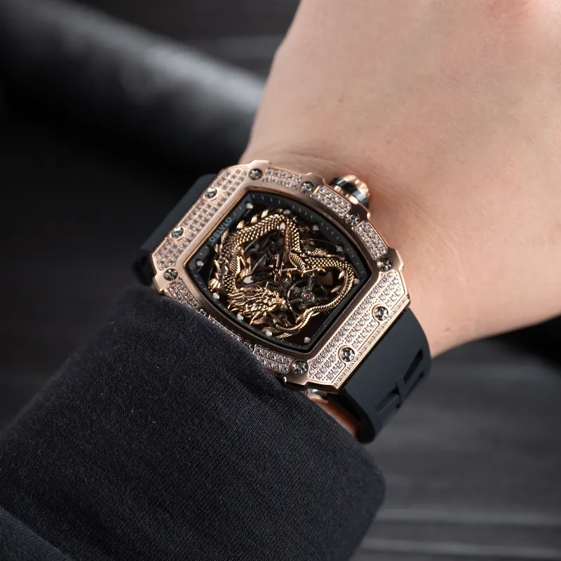 OBLVLO Automatic Mechanical Movement Watch Men's Watches Silver Dial-7