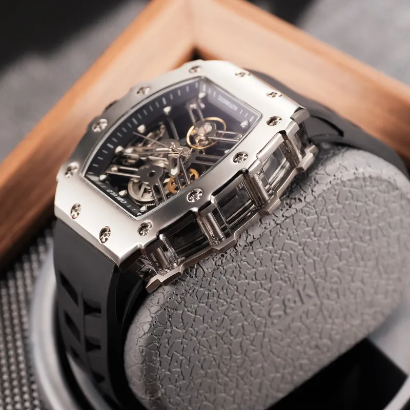 OBLVLO Mechanical Movement Watch Men's Watches Cut-Out Dial-36
