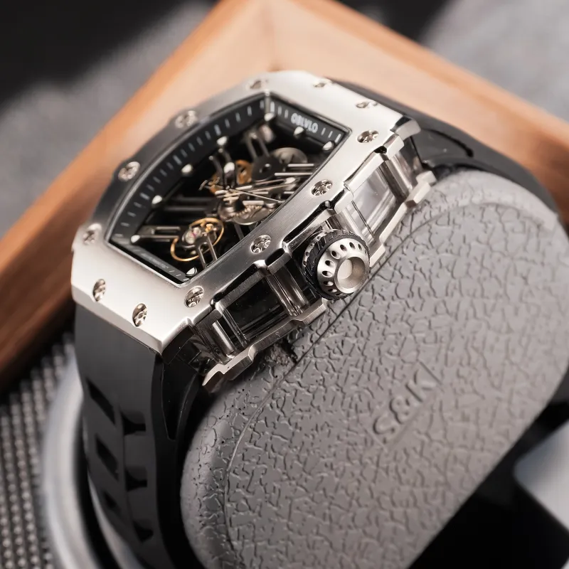 OBLVLO Mechanical Movement Watch Men's Watches Cut-Out Dial-35