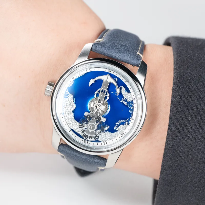 OBLVLO Automatic Mechanical Movement Watch Men's Watches Black Dial-5