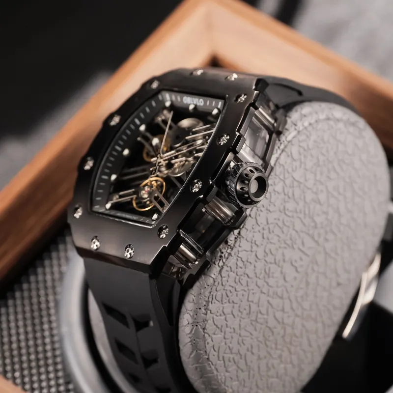 OBLVLO Mechanical Movement Watch Men's Watches Cut-Out Dial-27