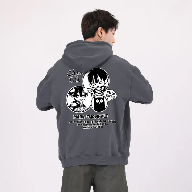 FAIRWHALE Pullover Drop Shoulder Hoodie Unisex-9