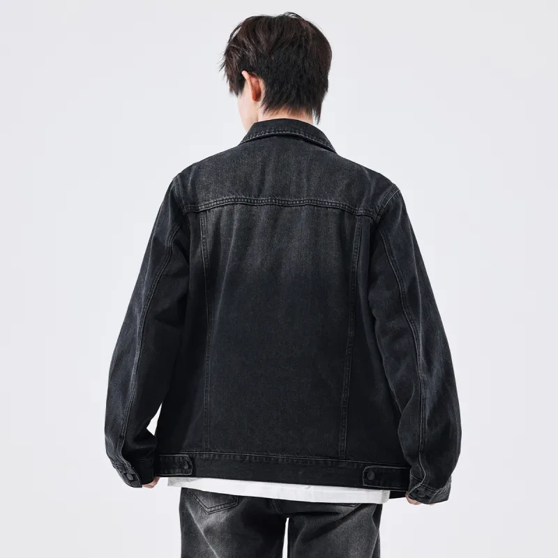 FAIRWHALE Denim Jacket Unisex Black-3