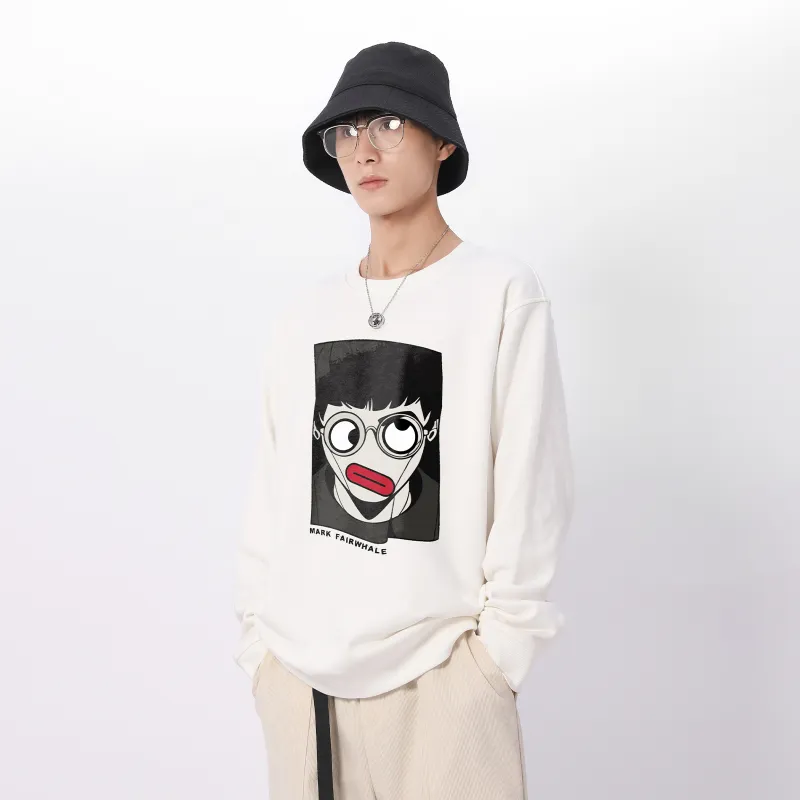 FAIRWHALE Loose Fit Pullover Drop Shoulder Crew Neck Sweatshirt Unisex-6