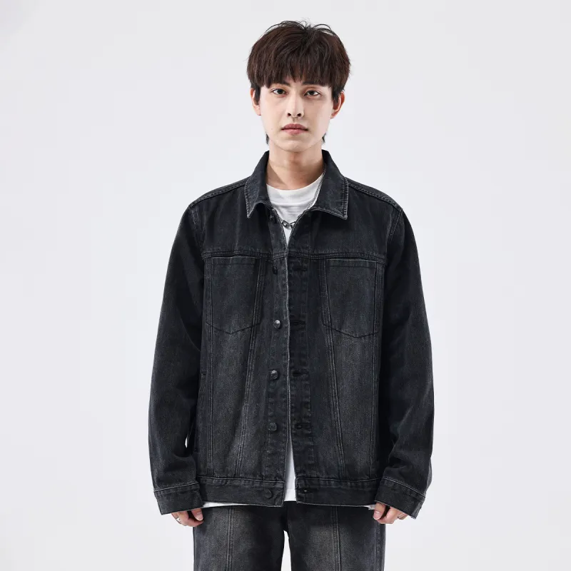 FAIRWHALE Denim Jacket Unisex Black-2