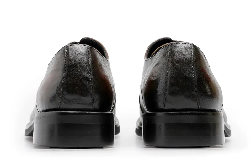 Desai Dress Shoes Men Low Top Black, Brown-8
