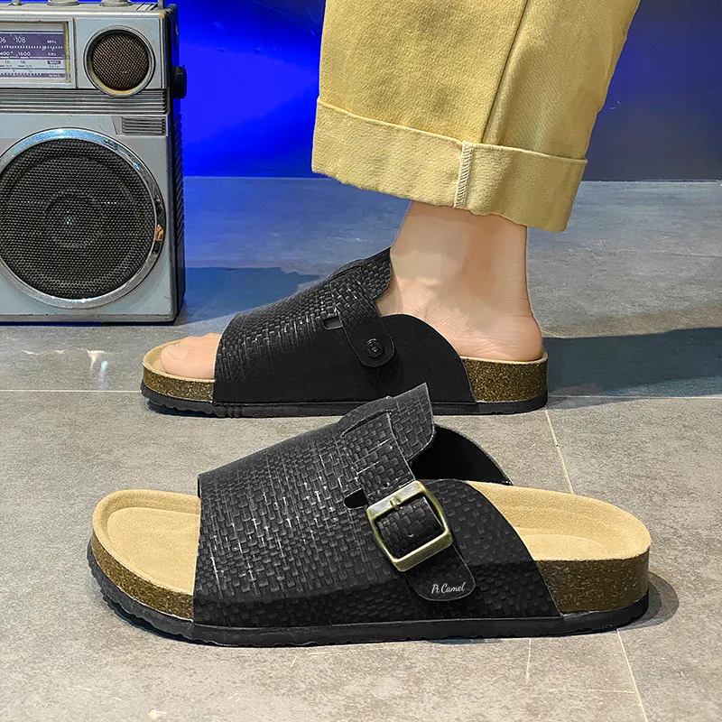 PROTECTCAMEL Slip Resistant Abrasion Resistant Slide Slippers Men's-3