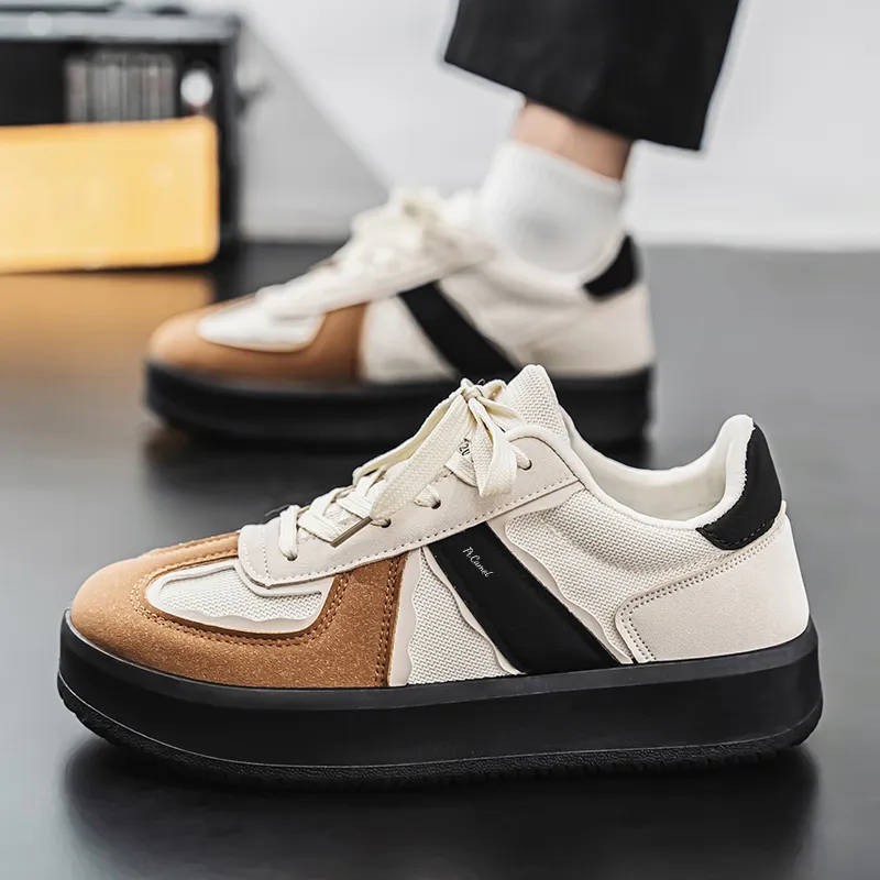 PROTECTCAMEL Abrasion Resistant Lightweight Height Increasing Low Top Skateboard Shoes Men's-3