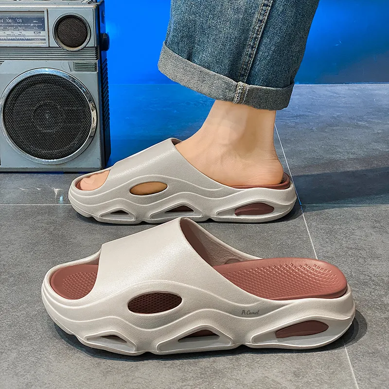 PROTECTCAMEL Slip Resistant Abrasion Resistant Massage Slide Slippers Men's-14