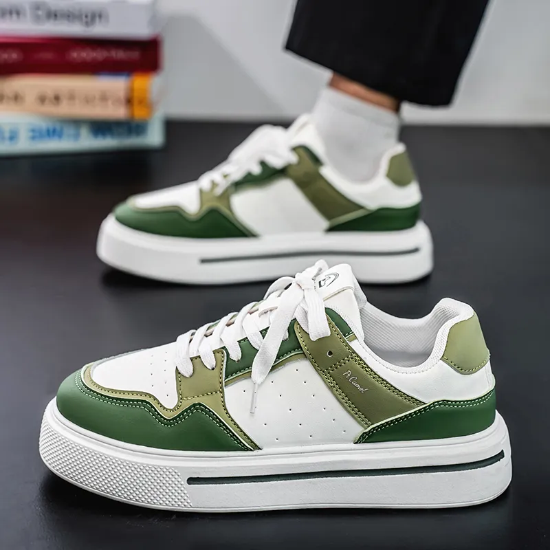 PROTECTCAMEL Slip Resistant Lightweight Height Increasing Low Top Skateboard Shoes Men's-4