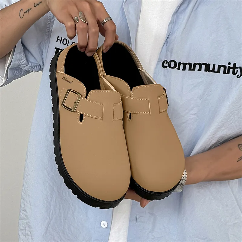 PROTECTCAMEL Rubber Sole Abrasion Resistant Slip Resistant Closed Toe Slippers Men's-12