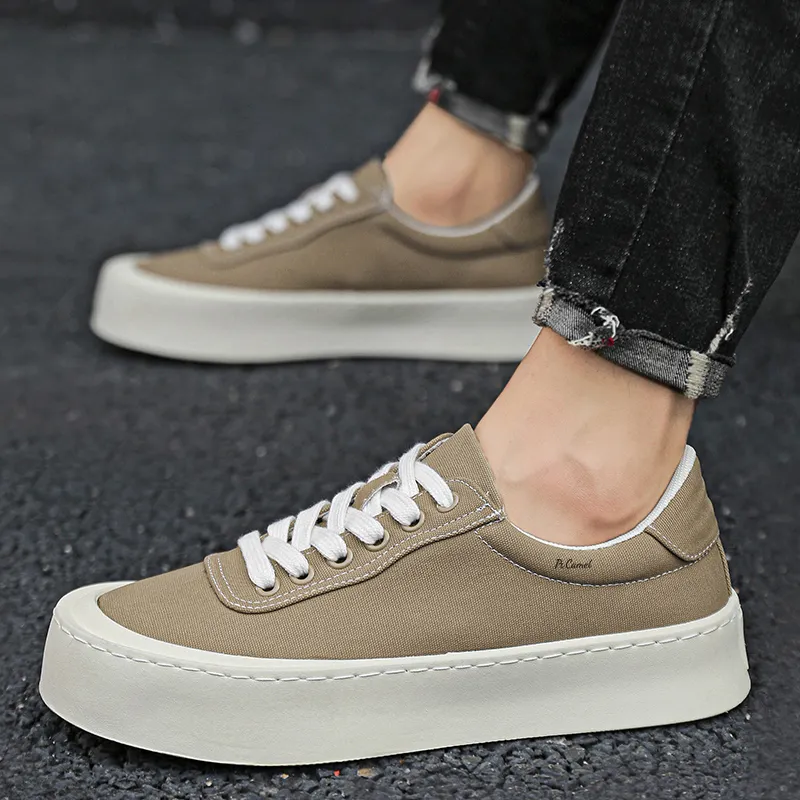 PROTECTCAMEL Anti Slip Wear Resistant Low Top Canvas Shoes Men's-8
