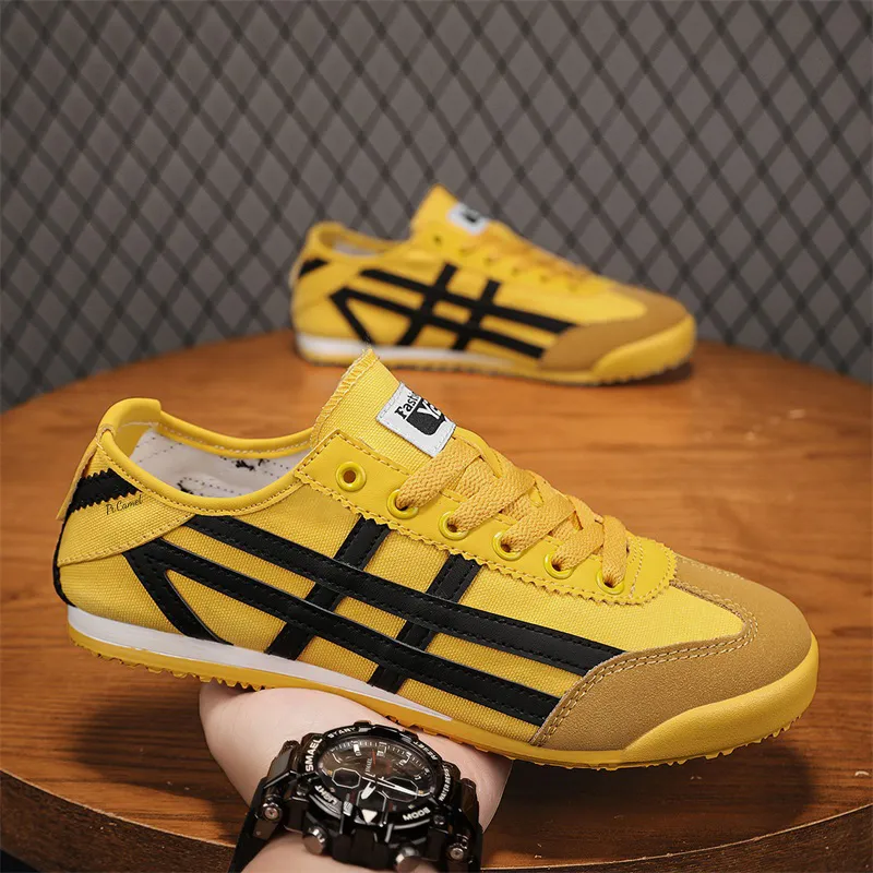 PROTECTCAMEL Slip Resistant, Abrasion Resistant, Lightweight Low Top Casual Shoes Unisex Yellow-2