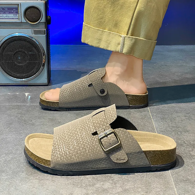 PROTECTCAMEL Slip Resistant Abrasion Resistant Slide Slippers Men's-11