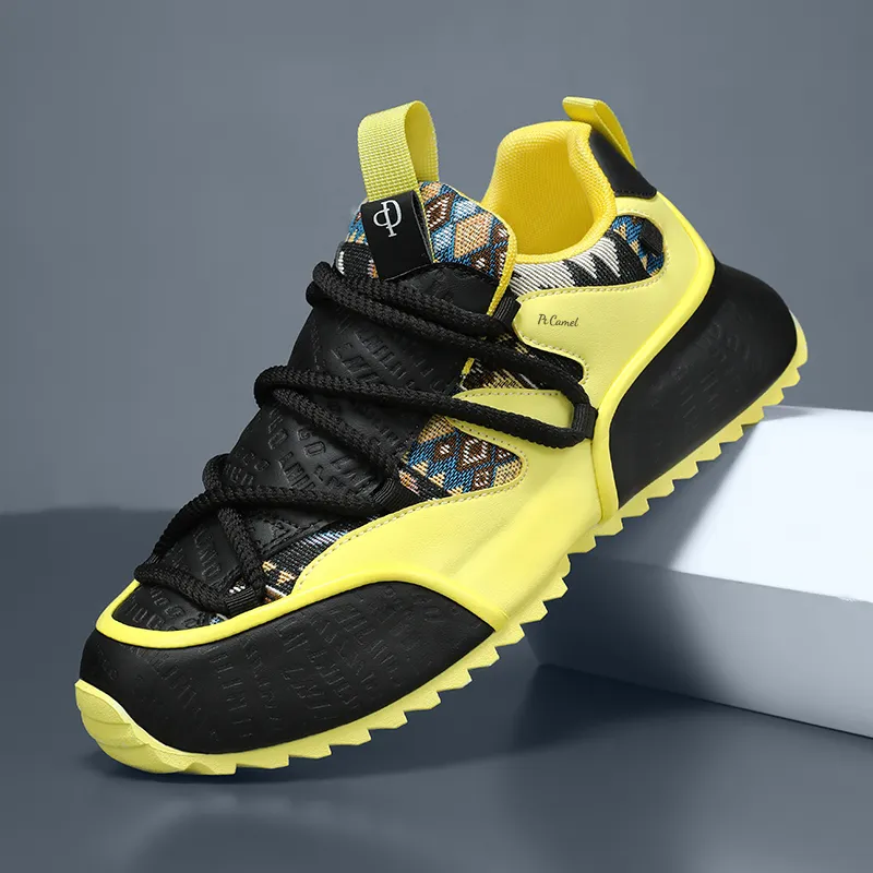 PROTECTCAMEL Abrasion Resistant Lightweight Height Increasing Low Top Chunky Sneakers Men's-12