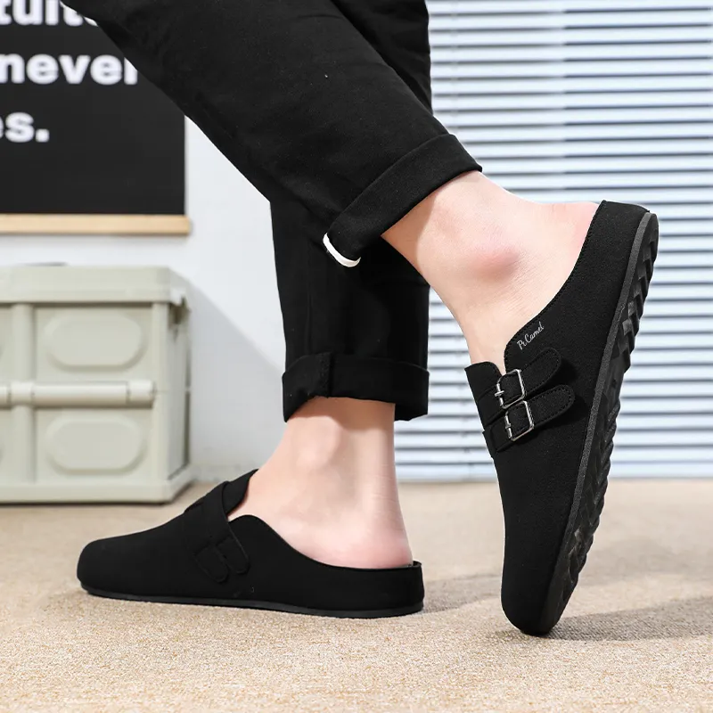 PROTECTCAMEL Rubber Sole Abrasion Resistant Slip Resistant Closed Toe Slippers Men's-4