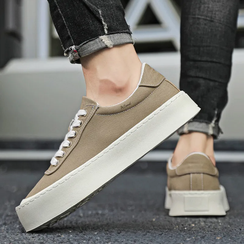 PROTECTCAMEL Anti Slip Wear Resistant Low Top Canvas Shoes Men's-9