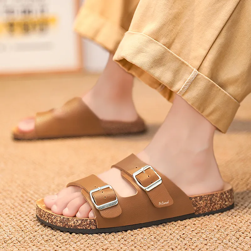PROTECTCAMEL Rubber Sole Slip Resistant Abrasion Resistant Quiet Slide Slippers Unisex-7