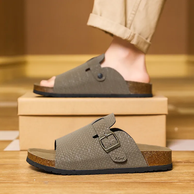 PROTECTCAMEL Slip Resistant Abrasion Resistant Slide Slippers Men's-10